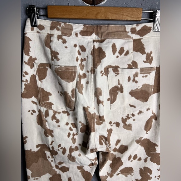Altar’d State Cow Print Fringe High Rise Flares Size M - Picture 4 of 10